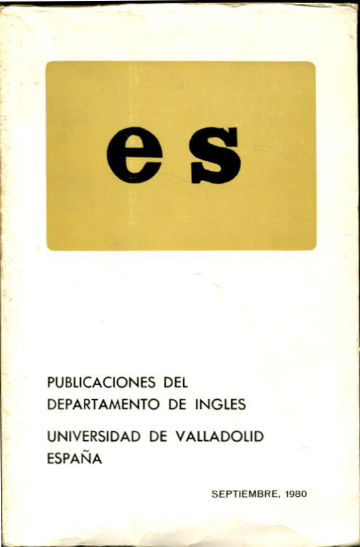 ES. PUBLICACIONES DEL DEPARTAMENTO DE INGLES DE LA UNIVERSIDAD DE VALLADOLID. Nº 10.