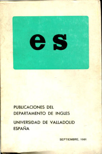 ES. PUBLICACIONES DEL DEPARTAMENTO DE INGLES DE LA UNIVERSIDAD DE VALLADOLID. Nº 11.