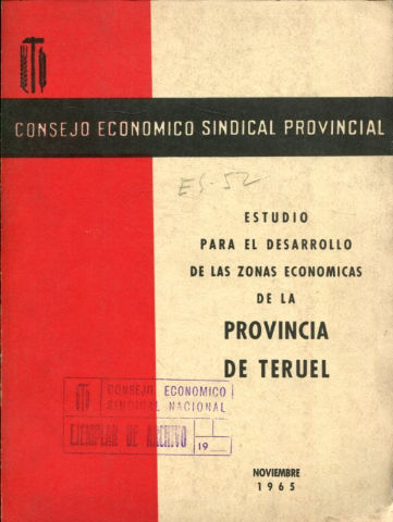 ESTUDIO PARA EL DESARROLLO DE LA PROVINCIA DE TERUEL.