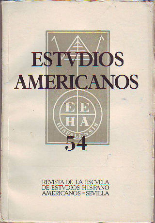 ESTUDIOS AMERICANOS. Nº 54.