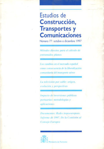 ESTUDIOS DE CONSTRUCCION, TRANSPORTES Y COMUNICACIONES. Nº 77, OCTUBRE A DICIEMBRE 1997.