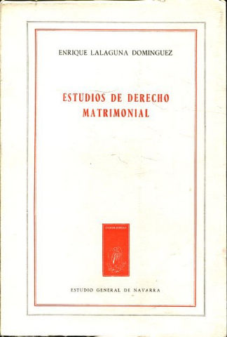 ESTUDIOS DE DERECHO MATRIMONIAL.