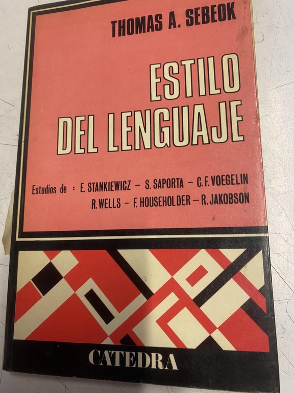 ESTUDIOS DEL LENGUAJE. ESTUDIOS DE: E. STANKIEWICZ / S. SAPORTA / C.F. VOEGELIN / R. WELLS / F. HOUSEHOLDER / R. Jakobson.