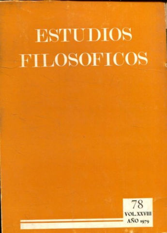 ESTUDIOS FILOSOFICOS.VOLUMEN XXVIII. MAYO-AGOSTO 1979.