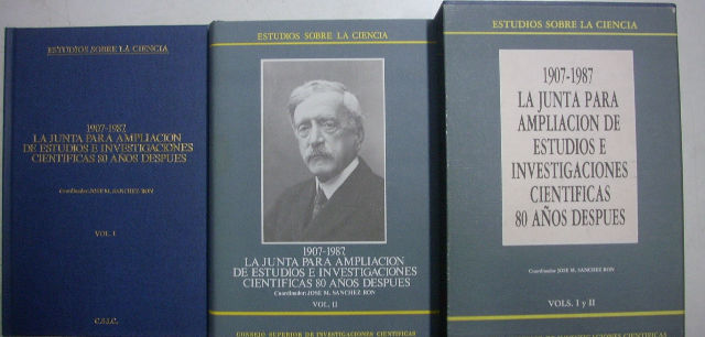 ESTUDIOS SOBRE LA CIENCIA. 1907-1987: LA JUNTA PARA AMPLIACION DE ESTUDIOS E INVESTIGACIONES CIENTIFICAS 80 AÑOS DESPUES (2 TOMOS).