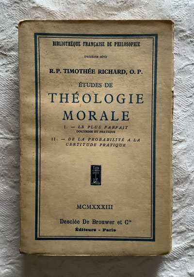 Études de théologie morale