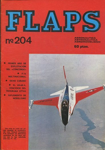 FLAPS. AERONAUTICA, ASTRONAUTICA, AEROMODELISMO. Nº 204.