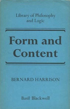 FORM AND CONTENT. LIBRARY OF PHILOSOPHY AND LOGIC.