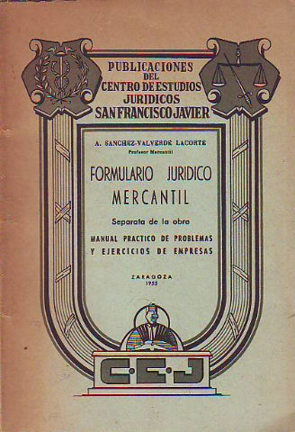 FORMULARIO JURIDICO MERCANTIL.