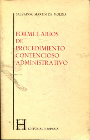 FORMULARIOS DE PROCEDIMIENTO CONTENCIOSO ADMINISTRATIVO.