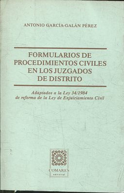 FORMULARIOS DE PROCEDIMIENTOS CIVILES EN LOS JUZGADOS DE DISTRITO.