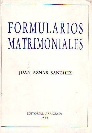 FORMULARIOS MATRIMONIALES.