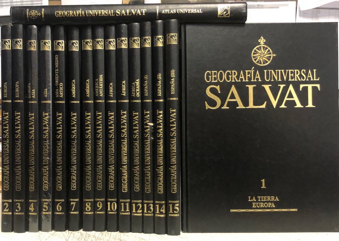 GEOGRAFIA UNIVERSAL SALVAT (15 VOLUMENES+ 1 ATLAS DE ESPAÑA).