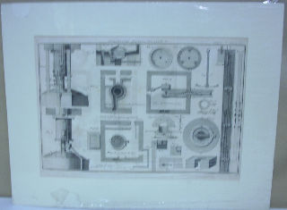 GRABADO AL COBRE-GRAVURE SUR CUIVRE: ARCHITECTURE HYDRAULIQUE