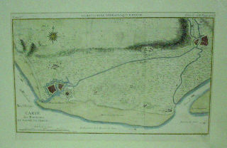 GRABADO AL COBRE-GRAVURE SUR CUIVRE: ARCHITECTURE HYDRAULIQUE. CARTE DES ENVIRONS DU HAVRE DE GRACE.