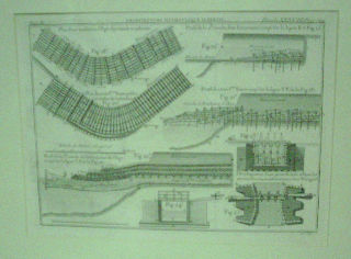 GRABADO AL COBRE-GRAVURE SUR CUIVRE: ARCHITECTURE HYDRAULIQUE. PLAN D'UNE FONDATION D'EPY CLAYONNE ET ACHEVEE