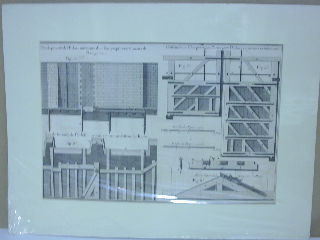 GRABADO AL COBRE-GRAVURE SUR CUIVRE: DEVELOPEMENT DE L'ECLUSE INFERIEURE D'UN SAS PROPRE AUX CANAUX DE NAVIGATION.