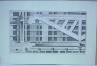 GRABADO AL COBRE-GRAVURE SUR CUIVRE: DEVELOPEMENT DE LA CHARPENTE DU RADIER D'UNE GRANDE ECLUSE.