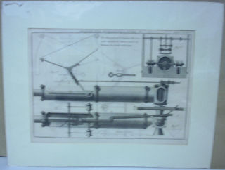 GRABADO AL COBRE-GRAVURE SUR CUIVRE: DEVELOPEMENT DE LA MEME MACHINE POUR MONTRER LE MOUVEMENT DU ROBINET DE CHASSE & DE SUITE.