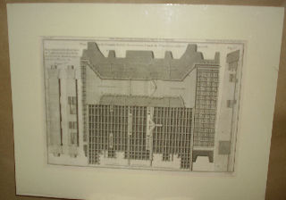 GRABADO AL COBRE-GRAVURE SUR CUIVRE: PLAN DE LA GRANDE ECLUSE DU NOVEAU CANAL DE GRAVELINES ACHEVE EN 1738.