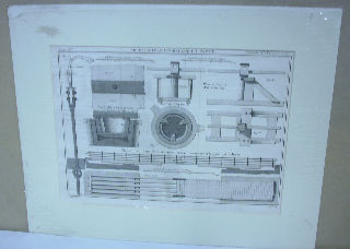 GRABADO AL COBRE-GRAVURE SUR CUIVRE: PLAN ET PROFIL D'UN PONT TOURNANT SERVANT A TRAVERSER LE LARGUEUR DES ECLUSES.