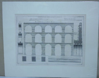 GRABADO AL COBRE-GRAVURE SUR CUIVRE: PLAN PROFIT ET ELEVATION DE L'ACQUEDUC DE MAINTENON.