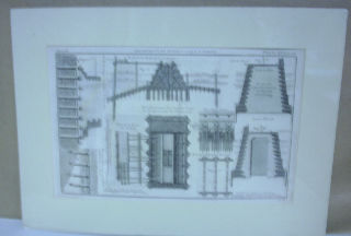 GRABADO AL COBRE-GRAVURE SUR CUIVRE: PROFIL D'UN BOU DE JERREE DE CHARPENTE TIREE DE DUNKERQUE. PROFILS DES NOUVEAUS JETTEES DU PORT DE CHERBOURG. PROFIL DES DIGUES DE LA BARRE DE BAYONNE.