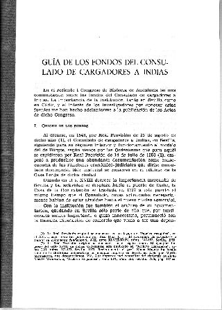 GUIA DE LOS FONDOS DEL CONSULADO DE CARGADORES A INDIAS.