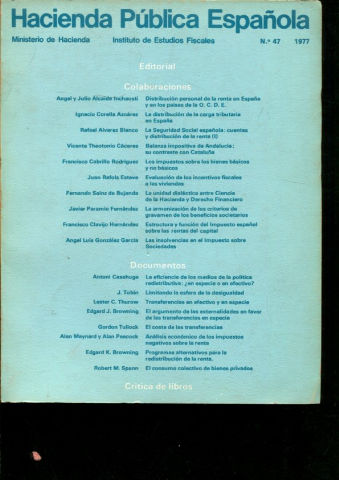 HACIENDA PUBLICA ESPAÑOLA. NUM. 47.