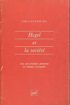 HEGEL ET LA SOCIETE.