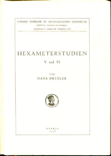 HEXAMETERSTUDIEN. V UND VI.