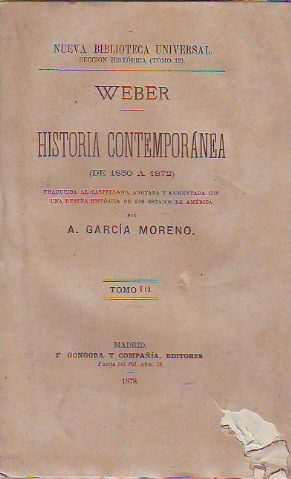 HISTORIA CONTEMPORANEA DE 1830 A 1872. TOMO III.