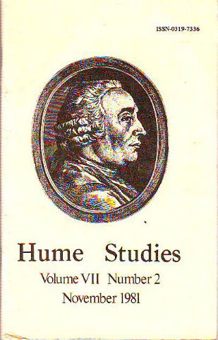 HUME STUDIES. VOLUME II, NUMER 2: HUME ON CONTINUED EXISTENCE AND THE IDENTITY OF CHANGING THINGS.- HUME'S OF SECPTICISM WITH REGARD TO REASON: A STUDY IN CONTRASTING THEMES.- PROBABILITY IN HUME'S SCIENCE OF MAN.- HUME AND THE GOD-HYPOTHESIS...