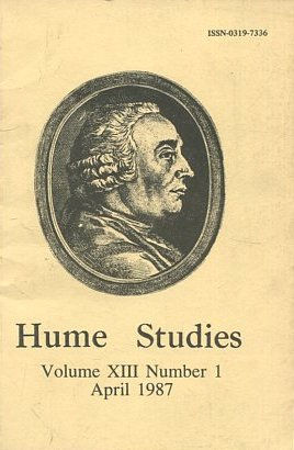 HUME STUDIES. VOLUME XIII NUMBER 1. APRIL 1987.