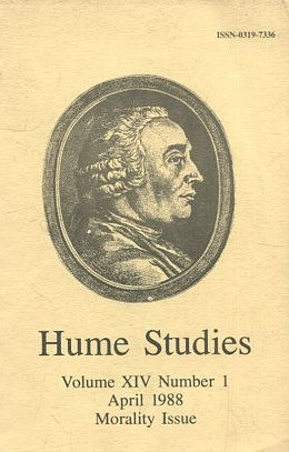 HUME STUDIES. VOLUME XIV NUMBER I. APRIL 1988.