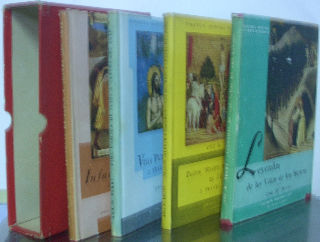 INFANCIA DE JESUS A TRAVES DEL ARTE. VIDA PUBLICA DE JESUS A TRAVES DEL ARTE. PASION, MUERTE Y RESURRECCION DE JESUS A TRAVES DEL ARTE. LEYENDAS DE LAS VIDAS DE LOS SANTOS (4 TOMOS).