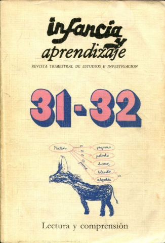 INFANCIA Y APRENDIZAJE. REVISTA TRIMESTRAL DE ESTUDIOS E INVESTIGACION. NUM. 31-32: LECTURA Y COMPRENSION.