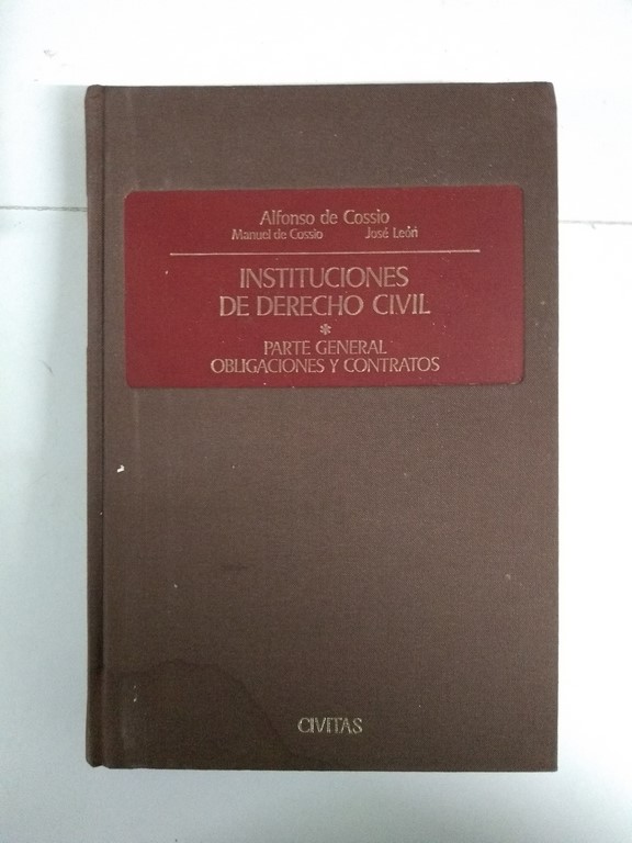 Instituciones de Derecho Civil, I