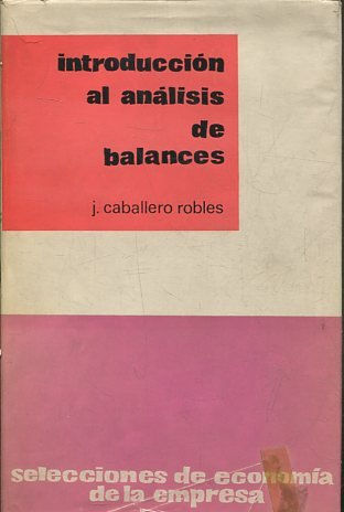 INTRODUCCION AL ANALISIS DE BALANCES.