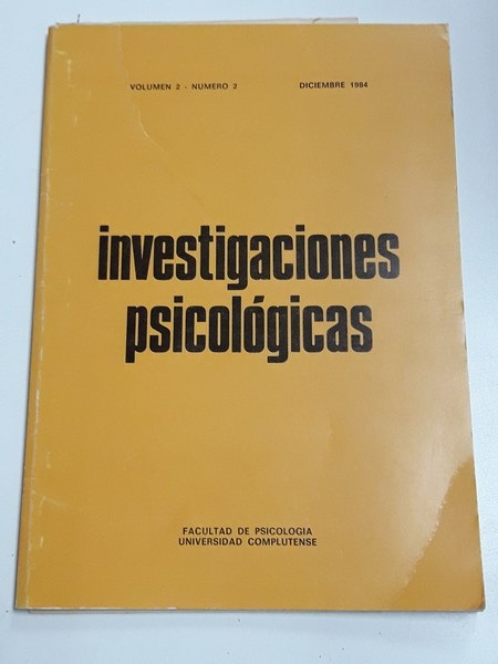 Investigaciones Psicológicas vol 2, número 2