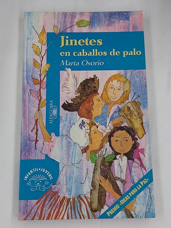 Jinetes en caballos de palo