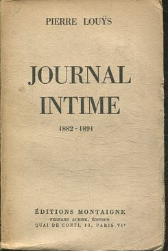 JOURNAL INTIME 1882-1891.