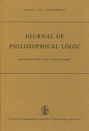 JOURNAL OF PHILOSOPHICAL LOGIC. VOLUME 1, No. 1, FEBRUARY 1972.