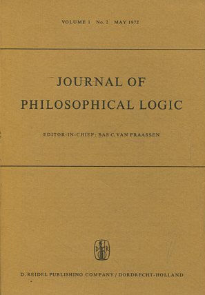 JOURNAL OF PHILOSOPHICAL LOGIC. VOLUME 1, No. 2, MAY 1972.