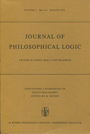 JOURNAL OF PHILOSOPHICAL LOGIC. VOLUME 1, No. 3/4, AUGUST 1972.