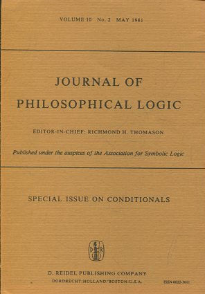 JOURNAL OF PHILOSOPHICAL LOGIC. VOLUME 10, No. 2, MAY 1981.