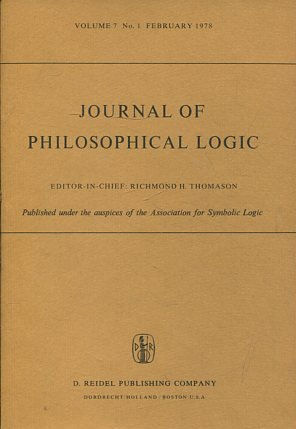 JOURNAL OF PHILOSOPHICAL LOGIC. VOLUME 7, No. 1, FEBRUARY 1978.