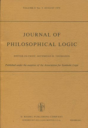 JOURNAL OF PHILOSOPHICAL LOGIC. VOLUME 8, No. 3, AUGUST 1979.