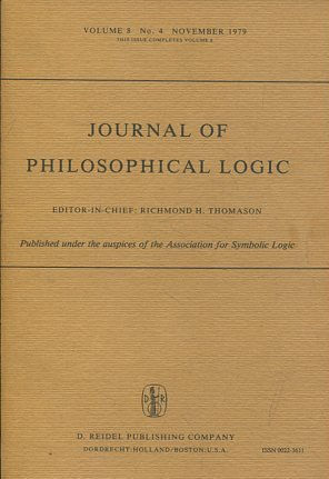 JOURNAL OF PHILOSOPHICAL LOGIC. VOLUME 8, No. 4, NOVEMBER 1979.