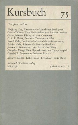 Kursbuch 75. Computerkultur.